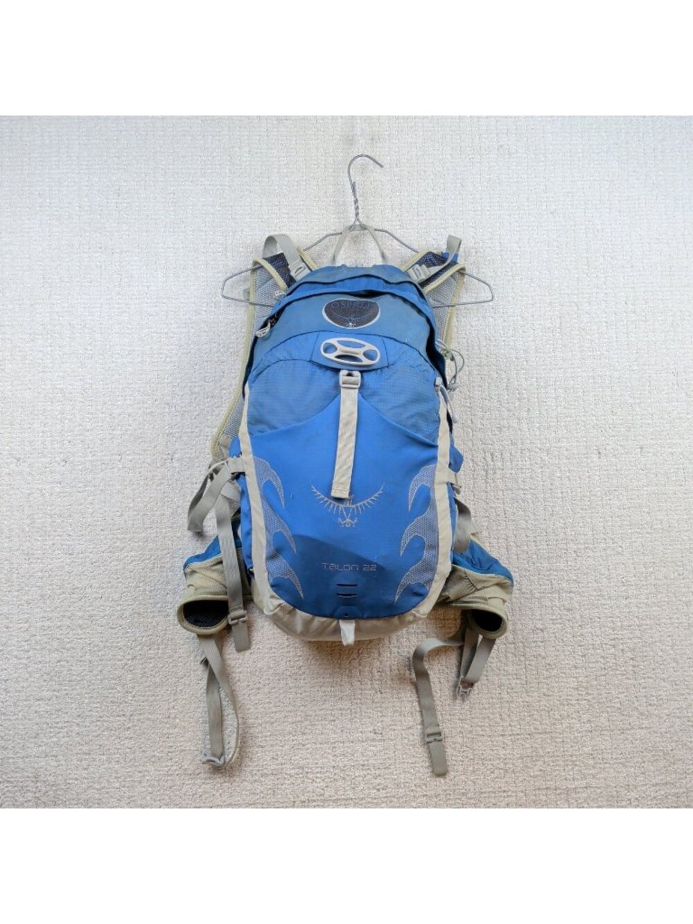 Y2K Osprey Talon 22 Hiking Backpack *Blue* Gorpcore S/M Tribal Pattern Airscape